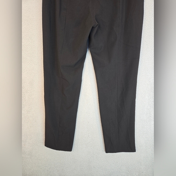 1. State Womens Trousers Sz 14 Black Tapered Front Slit Leg Side Zip Stretch - Picture 12 of 12